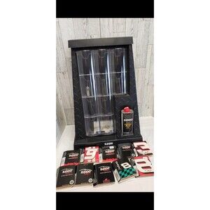 Vtg zippo display Case EMPTY Zippo Sleeves, Lockable💥No Key💥Advertising